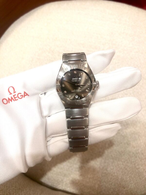 Omega Constellation, Steel Bracelet with Gray Dial and Diamonds, 29mm, Automatic Mechanical 131.10.29.20.56.001 (Gray Dial, Stainless Steel, Diamonds)