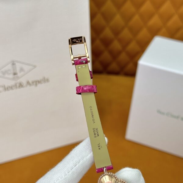 Van Cleef & Arpels Alhambra Ref. VCARO8WSOO (Magenta Strap Crocodile Strap)