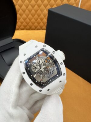 Richard Mille RM 055 White Ceramic (White, High-Strength Ceramic & Titanium)