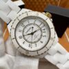 Chanel J12 Series H9540 (Ceramic & 18K Yellow Gold, White Dial)