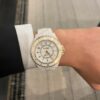 Chanel J12 Series H9540 (Ceramic & 18K Yellow Gold, White Dial)