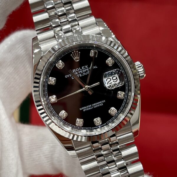 Rolex Datejust m126234-0027 (Glossy Black Diamond Dial)