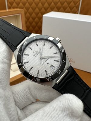 Omega Constellation 131.33.41.21.06.001 (Gray Silk Dial, Stainless Steel, Black Ceramic, Hybrid Strap)
