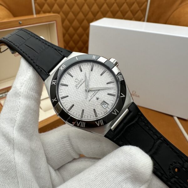 Omega Constellation 131.33.41.21.06.001 (Gray Silk Dial, Stainless Steel, Black Ceramic, Hybrid Strap)