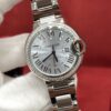 Ballon Bleu de Cartier W4BB0028 (Ice Blue Dial, Diamond Bezel, Stainless Steel)