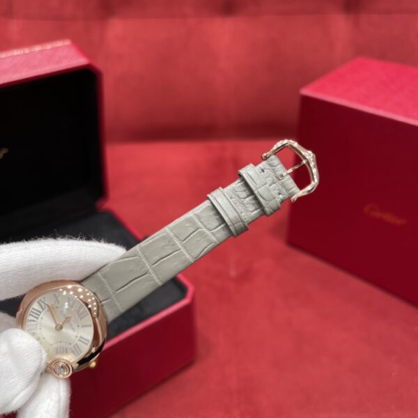 Cartier Ballon Blanc de Cartier WGBL0005 (Silver Dial, 18K Rose Gold, Sapphire Crystal)