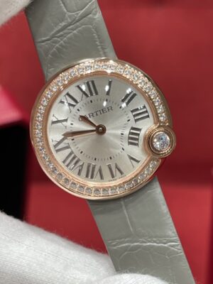 Cartier Ballon Blanc de Cartier WJBL0008 (Silver Dial, 18K Rose Gold, Swarovski Diamonds, Sapphire Crystal)