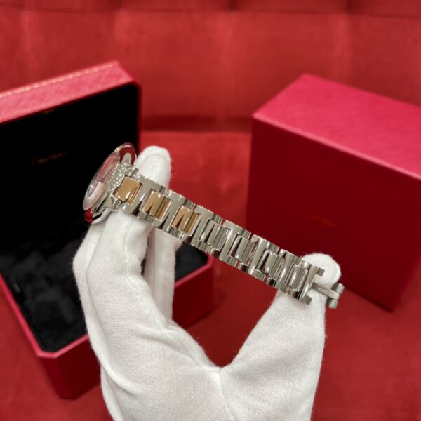 Cartier W6920098 (Stainless Steel & Rose Gold, Blue Sapphire, Silver Dial, Automatic Movement)