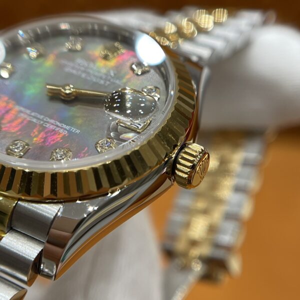 Rolex Datejust m278273-0024 (Black Mother of Pearl Dial with Diamond Markers)