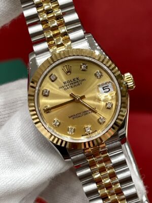 Rolex Datejust m278273-0026 (Champagne Dial with Diamond Hour Markers)