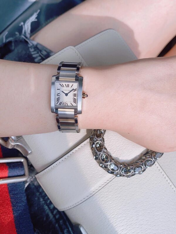 Cartier Tank Française Series Ref. W51007Q4 (Steel & Yellow Gold, Silver Dial)