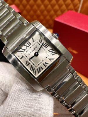 Cartier Tank Française Series Ref. WSTA0065 (Steel, Silver Dial)