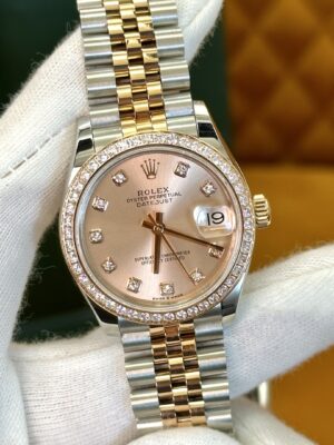 Rolex Datejust m278381rbr-0024 (Rose Gold Dial, Diamond Markers)
