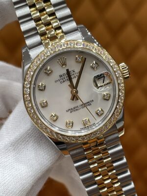 Rolex Datejust m278383rbr-0028 (Diamond-Set White Mother-of-Pearl Dial)