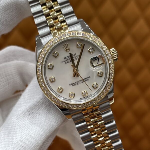 Rolex Datejust m278383rbr-0028 (Diamond-Set White Mother-of-Pearl Dial)