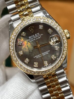 Rolex Datejust m278383rbr-0024 (Diamond Set Black Mother-of-Pearl Dial)