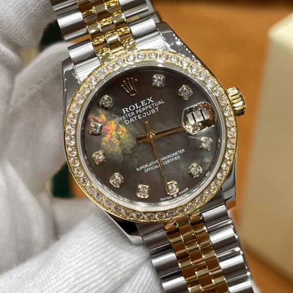 Rolex Datejust m278383rbr-0024 (Diamond Set Black Mother-of-Pearl Dial)