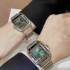 Cartier Santos Series WSSA0061 (Medium Size, Stainless Steel, Smoky Green Dial)