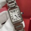 Cartier Tank Series WSTA0051 (Small, Stainless Steel, Pearl Silver Dial, Metal Strap)