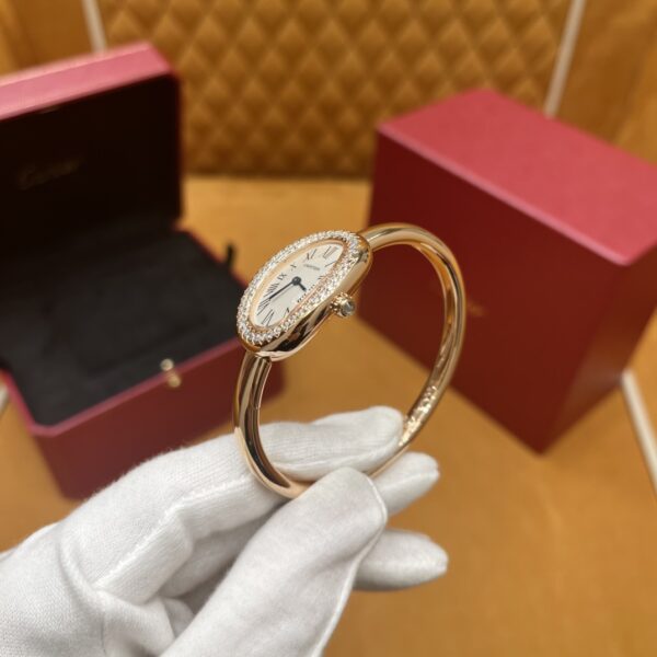 2 Cartier Baignoire Series WJBA0042 (Rose Gold Diamond Bezel) (Mini Size)
