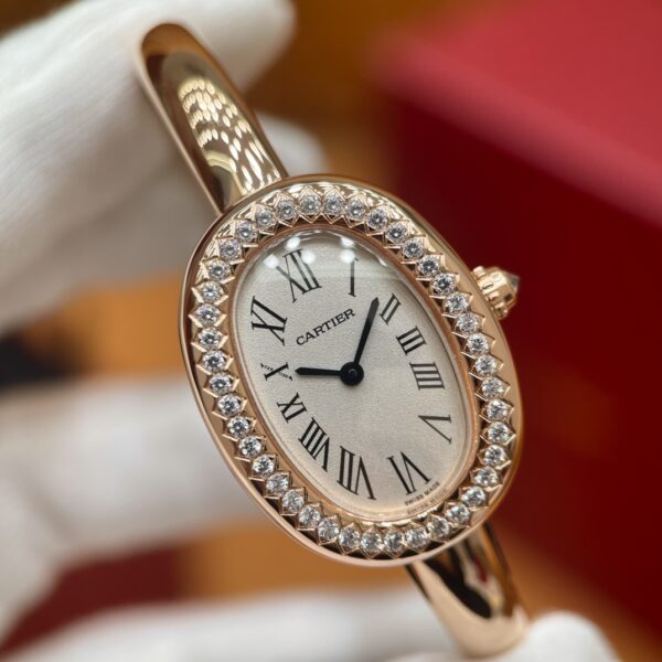 2 Cartier Baignoire Series WJBA0042 (Rose Gold Diamond Bezel) (Mini Size)