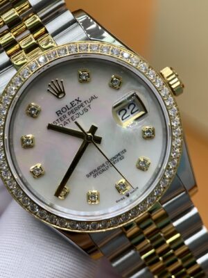 Rolex Datejust M126283-0009 (White Mother-of-Pearl Dial, Diamond Bezel, 36mm)