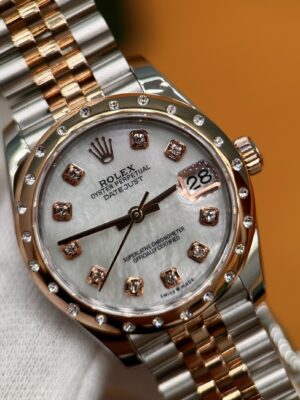 Rolex Datejust M278341RBR-0026 (White Mother-of-Pearl Dial, Diamond Bezel, 31mm)