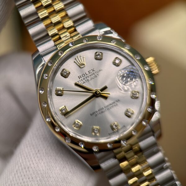 Rolex Datejust M278343RBR-0020 (White Dial, Diamond Bezel, 31mm)