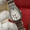 BVLGARI SERPENTI Series 103141 (Silver, Stainless Steel, Opal Dial, Natural Purple-Red Gem Crown, Swiss Quartz Movement)