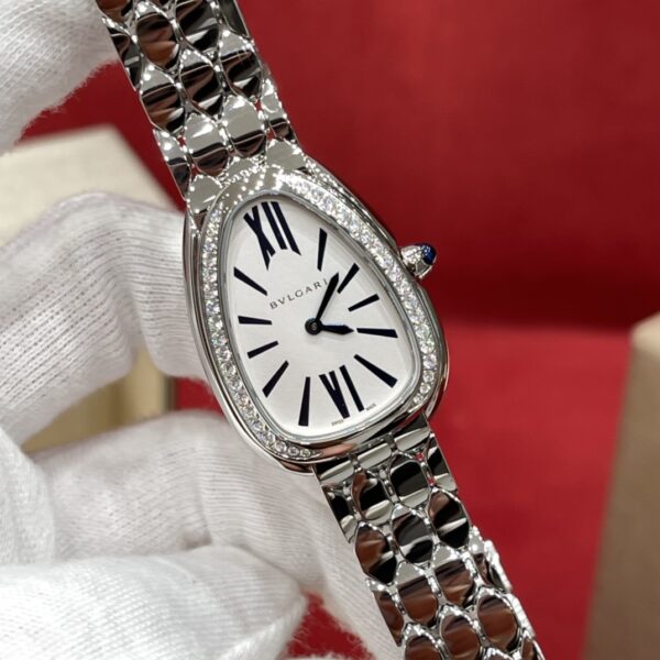 2 BVLGARI Serpenti 103148 (White Dial, 18K White Gold)