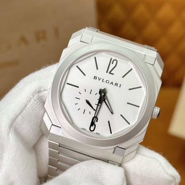 2 BVLGARI OCTO Series 103011 (40mm, Stainless Steel, Rhodium-Plated, Sapphire Crystal, Ceramic-Embedded Crown, Custom Pearl Rotor Mechanical Movement)