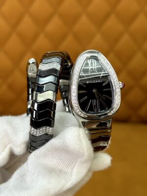 BVLGARI Serpenti 28HF00 (Black Dial, Steel & Ceramic)