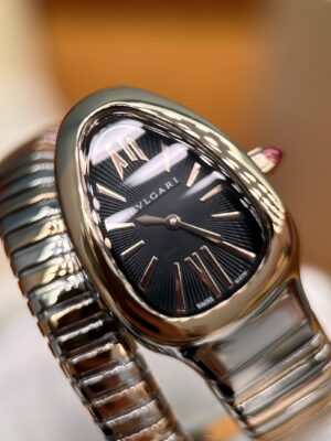 BVLGARI Serpenti 102123 SP35BSPG1T (Black Dial, Steel & Rose Gold)