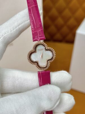 Van Cleef & Arpels Alhambra Ref. VCARO8WSOO (Magenta Strap Crocodile Strap)