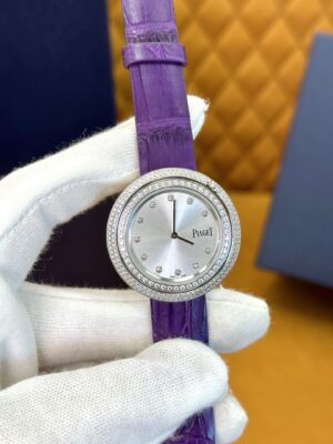 Piaget Limelight Movement - Double Diamond Ring with Purple Alligator Strap G0A43090 (Purple)