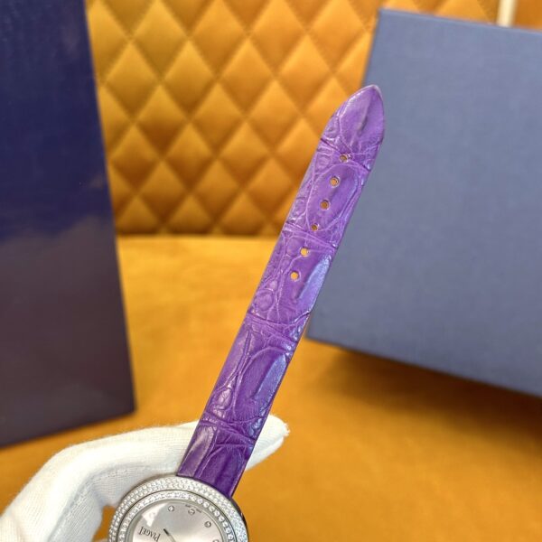 Piaget Limelight Movement - Double Diamond Ring with Purple Alligator Strap G0A43090 (Purple)