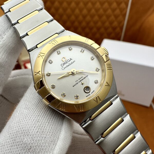 Omega Constellation Steel and Gold, White Dial, 29mm, Automatic Mechanical 131.20.29.20.02.002