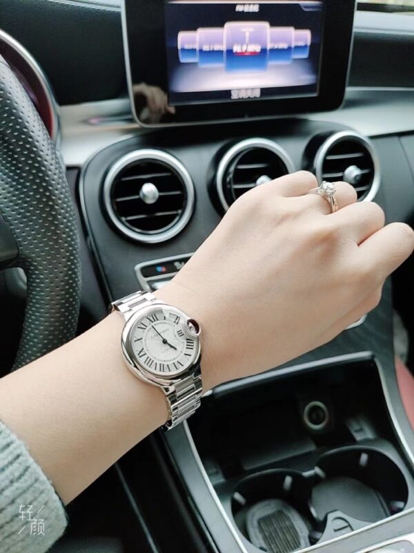 Cartier Ballon Bleu Collection W6920084 (Blue Ballon, Quartz, Stainless Steel, White Dial)