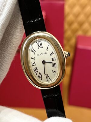 Cartier Bath Tub Series WGBA0022 (Silver Dial, 18K Gold-Plated Stainless Steel, Sapphire Crystal)