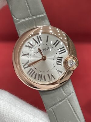Cartier Ballon Blanc de Cartier WGBL0005 (Silver Dial, 18K Rose Gold, Sapphire Crystal)
