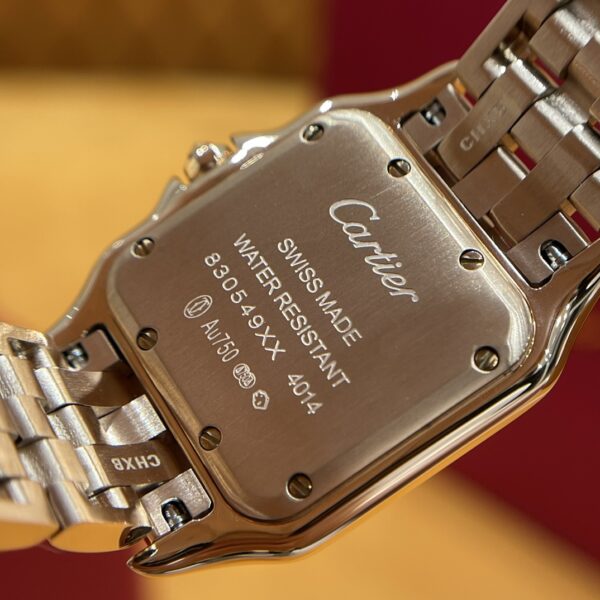 Cartier Panther WJPN0009 (Rose Gold, Swarovski Diamonds, Blue Sapphire, Silver Dial)