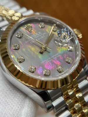 Rolex Datejust m278273-0024 (Black Mother of Pearl Dial with Diamond Markers)