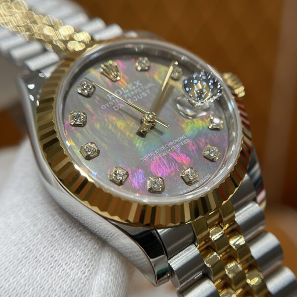 Rolex Datejust m278273-0024 (Black Mother of Pearl Dial with Diamond Markers)