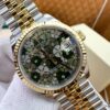 Rolex Datejust m278273-0032 (Olive Green Floral Dial with Diamond Hour Markers)