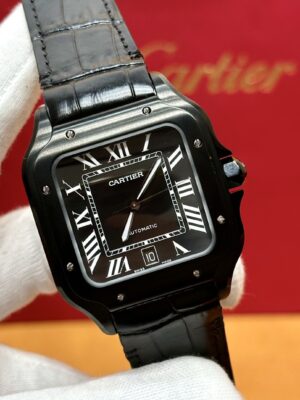 Cartier Santos Series Ref. WSSA0039 (Black Dial, Stainless Steel)