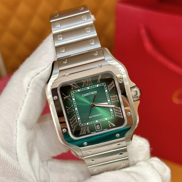 Cartier Santos Series Ref. WSSA0062 (Gradient Green Dial, Stainless Steel)
