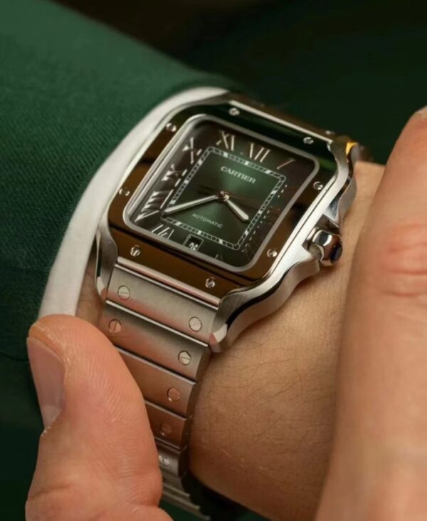 Cartier Santos Series Ref. WSSA0062 (Gradient Green Dial, Stainless Steel)