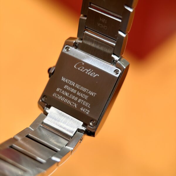 Cartier Tank Française Series Ref. W4TA0020 (Silver Dial, Stainless Steel, with Diamonds)