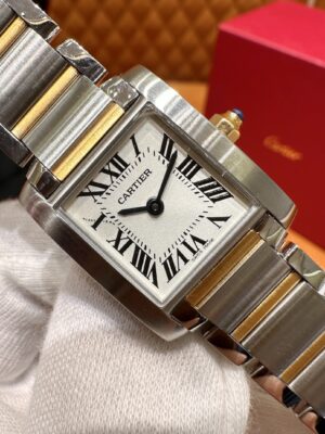 Cartier Tank Française Series Ref. W51007Q4 (Steel & Yellow Gold, Silver Dial)