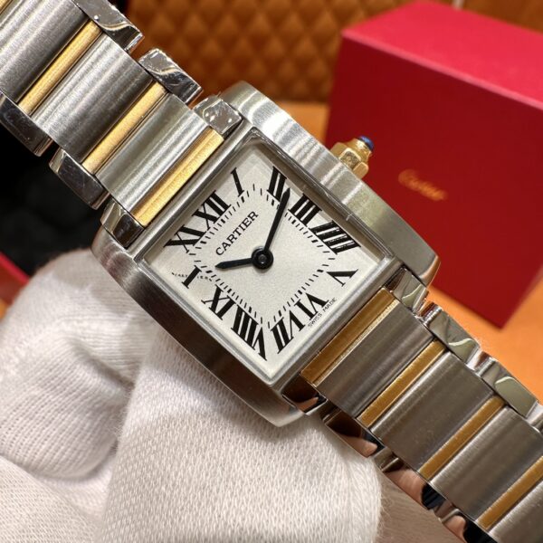 Cartier Tank Française Series Ref. W51007Q4 (Steel & Yellow Gold, Silver Dial)